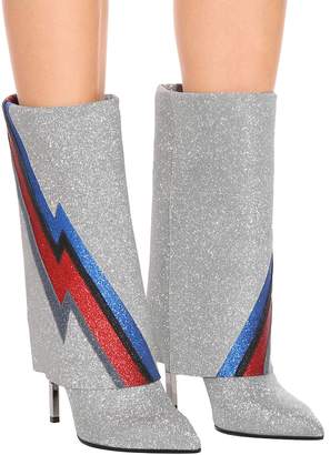 Balmain Demi glittered ankle boots
