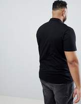Thumbnail for your product : ASOS Design Plus Relaxed Polo Shirt With Fringing In Black