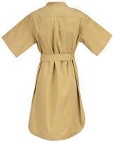 Thumbnail for your product : Burberry ABBIE - Smock stitch cotton twill dress with graphic logo