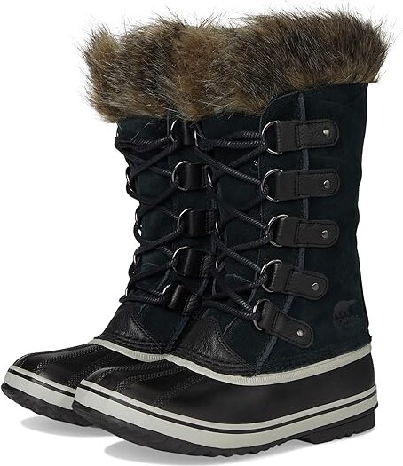 Sorel Joan Of Arctictm Waterproof Women's Snow Shoes Black/Quarry : 10 B - Medium, Rubber/Suede/Textile