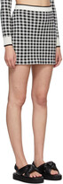 Thumbnail for your product : Miu Miu Black & White Knit Logo Miniskirt