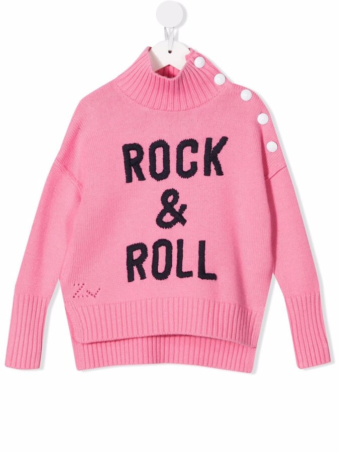 Zadig & Voltaire Kids Rock & Roll-embroidered jumper - ShopStyle Girls'  Sweaters