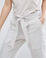 Thumbnail for your product : YMC Linen Stripe Tie Waist Trouser