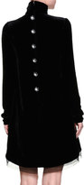 Thumbnail for your product : Dolce & Gabbana Mock-Neck Embellished-Chandelier Dress, Black