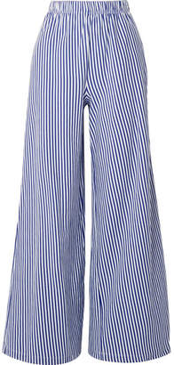 MDS Stripes Pia Striped Cotton-jersey Wide-leg Pants