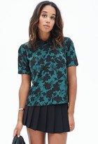 Thumbnail for your product : Forever 21 Collared Floral Print Top