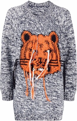 Kenzo Tiger Intarsia Sweater Dress