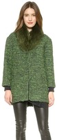 Thumbnail for your product : Alice + Olivia Fur Collar Coat