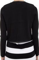 Thumbnail for your product : Barneys New York Leather Shoulder Patched Bolero