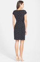 Thumbnail for your product : Adrianna Papell Polka Dot Pleat Detail Sheath Dress