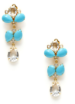 Thumbnail for your product : Bounkit Turquoise & Clear Quartz Triple Drop Earrings