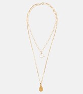 Thumbnail for your product : Alighieri Layers of the Sun 24kt gold-plated necklace with pearl