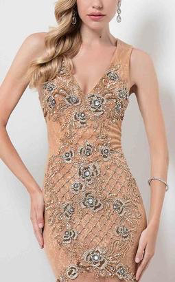 Terani Couture Luxury Beaded Open-back Trumpet Gown 1712P2637.