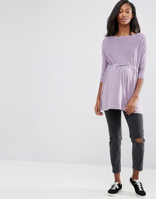 ASOS Maternity LOUNGE Knitted Tunic with Drawstring