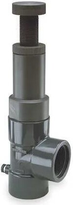 HAYWARD FLOW CONTROL RV2150T Relief Valve, 1-1/2', CPVC/FPM, Adjustable 5-75