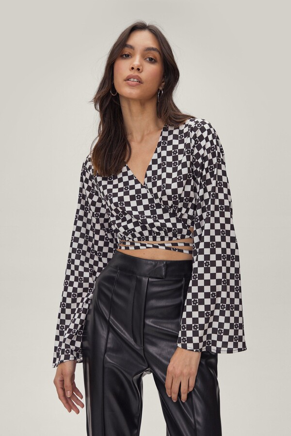 checkerboard crop top