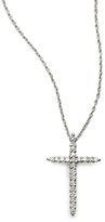 Thumbnail for your product : Roberto Coin Tiny Treasures 0.1 TCW Diamond & 18K White Gold Cross Pendant Necklace