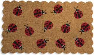 TJMAXX 34X20 Ladybugs Scallop Edge Coir Doormat