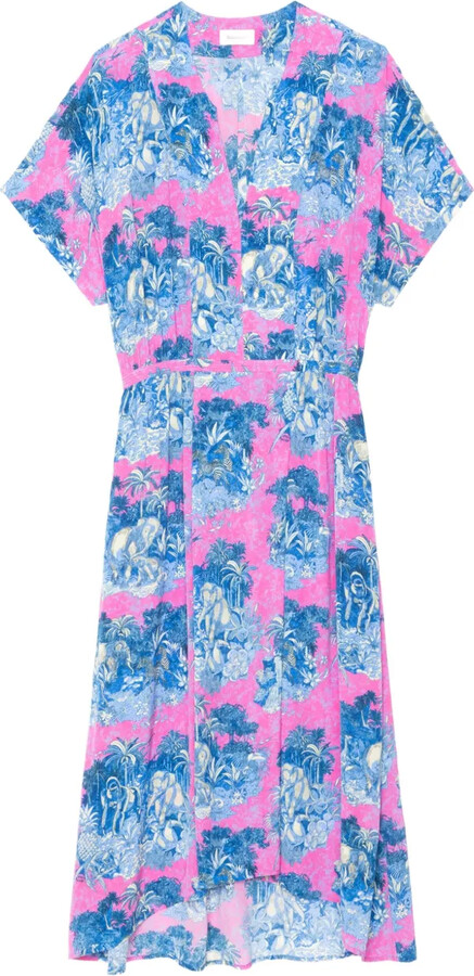 Zadig & Voltaire Riaz jungle-print midi dress