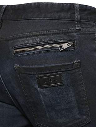 Just Cavalli 17cm Washed Stretch Denim Skinny Jeans