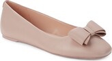 Thumbnail for your product : Kate Spade Nora Bow Leather Ballet Flats