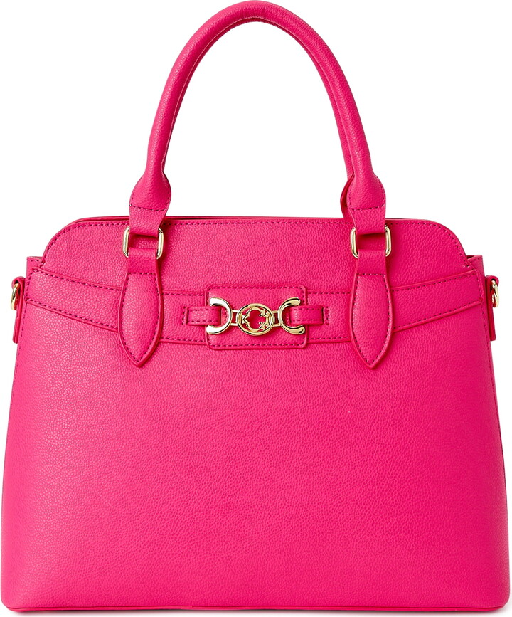 C. Wonder Women’s Adult Naomi Caviar Texture Satchel Bag Bright Azalae