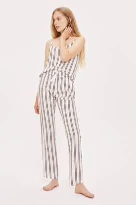 Topshop Woven Striped Pyjama Set