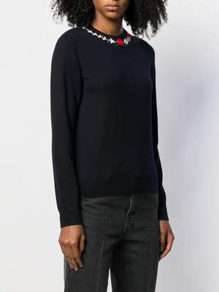 A.P.C. embroidered neckline jumper