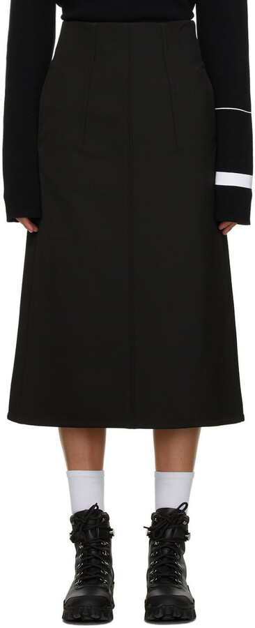 Womens Skirts Moncler Genius Skirts Moncler Genius 2 Moncler 1952 Lurex® Wool-blend Midi Skirt in Black 