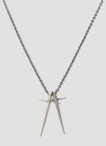 Thumbnail for your product : Pearls Before Swine Double Thorn Pendant in Silver