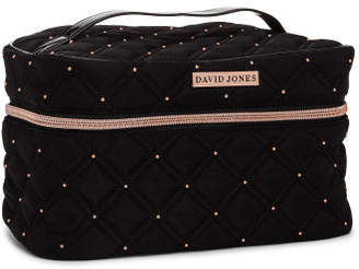 David Jones Beauty David Jones Hold All Cosmetic Bag Quilted Rose Gold