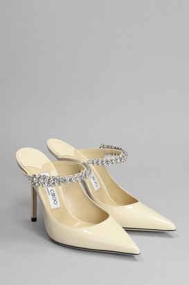 Jimmy Choo Bing Pumps In White Patent Leather