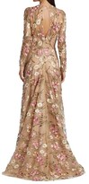 Thumbnail for your product : Naeem Khan Resort Floral-Embroidered Gown