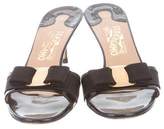 Thumbnail for your product : Ferragamo Patent Leather Low-Heel Sandals