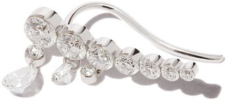 Maria Tash 18kt white gold 18mm Crescendo diamond earring