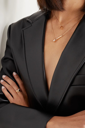 Repossi Serti Inverse 18-karat Rose Gold Diamond Necklace