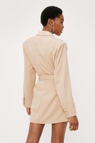Thumbnail for your product : Nasty Gal Womens Works a Treat Pinstripe Blazer Dress