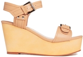 Thumbnail for your product : Miss KG Polly Tan Buckle Wedge Sandals