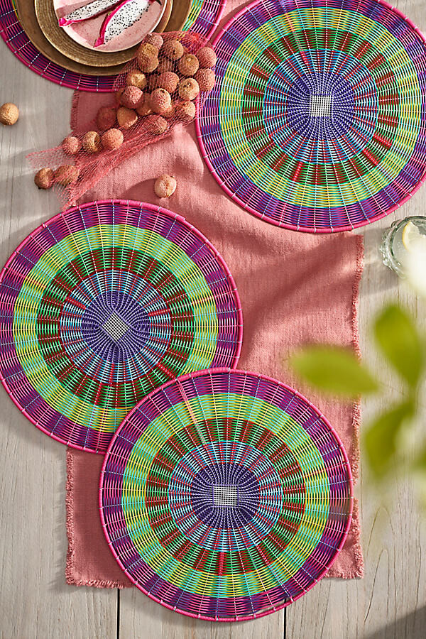 Colorful Woven Charger at Terrain