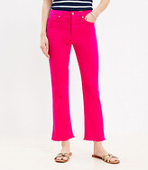 Thumbnail for your product : LOFT Frayed High Rise Kick Crop Jeans in Radiant Fuchsia