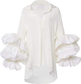 Thumbnail for your product : Leal Daccarett Ila Ruffled Silk-Crepe De Chine Top