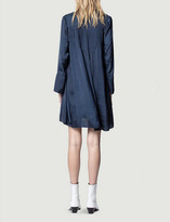 Thumbnail for your product : Zadig & Voltaire Raika flared-sleeve satin-crepe mini dress