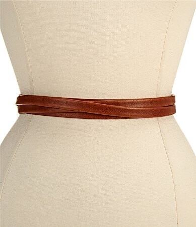 ADA Skinny Leather Wrap Belt