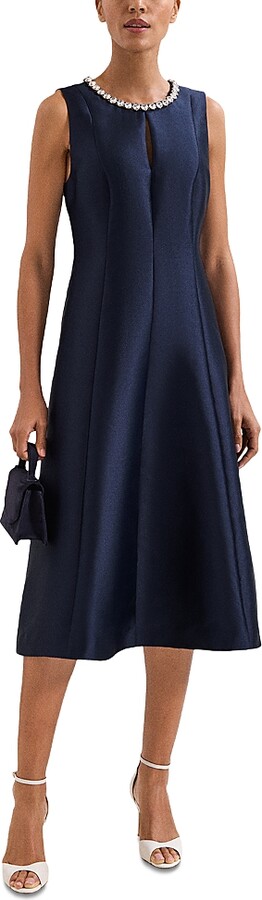 Phase Eight Judy Satin Jeweled Dress