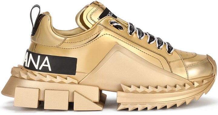 Dolce & Gabbana Metallic Logo Sneakers - ShopStyle Trainers & Athletic Shoes