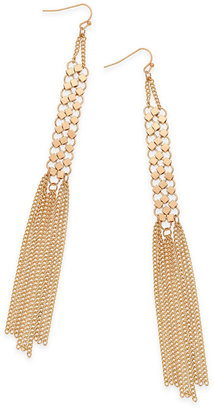 Thalia Sodi Beaded Mesh & Fringe Drop Earrings, Created for Macy's