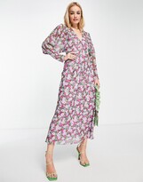 Thumbnail for your product : ASOS DESIGN soft batwing midi dress in floral print