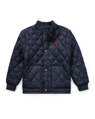 Ralph Lauren Childrenswear Quilted Baseball-Collar Jacket, Size 5-7