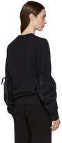Thumbnail for your product : Ann Demeulemeester Black Sleeve Tie Sweatshirt