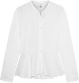 Thumbnail for your product : Iris and Ink Erin cotton peplum shirt